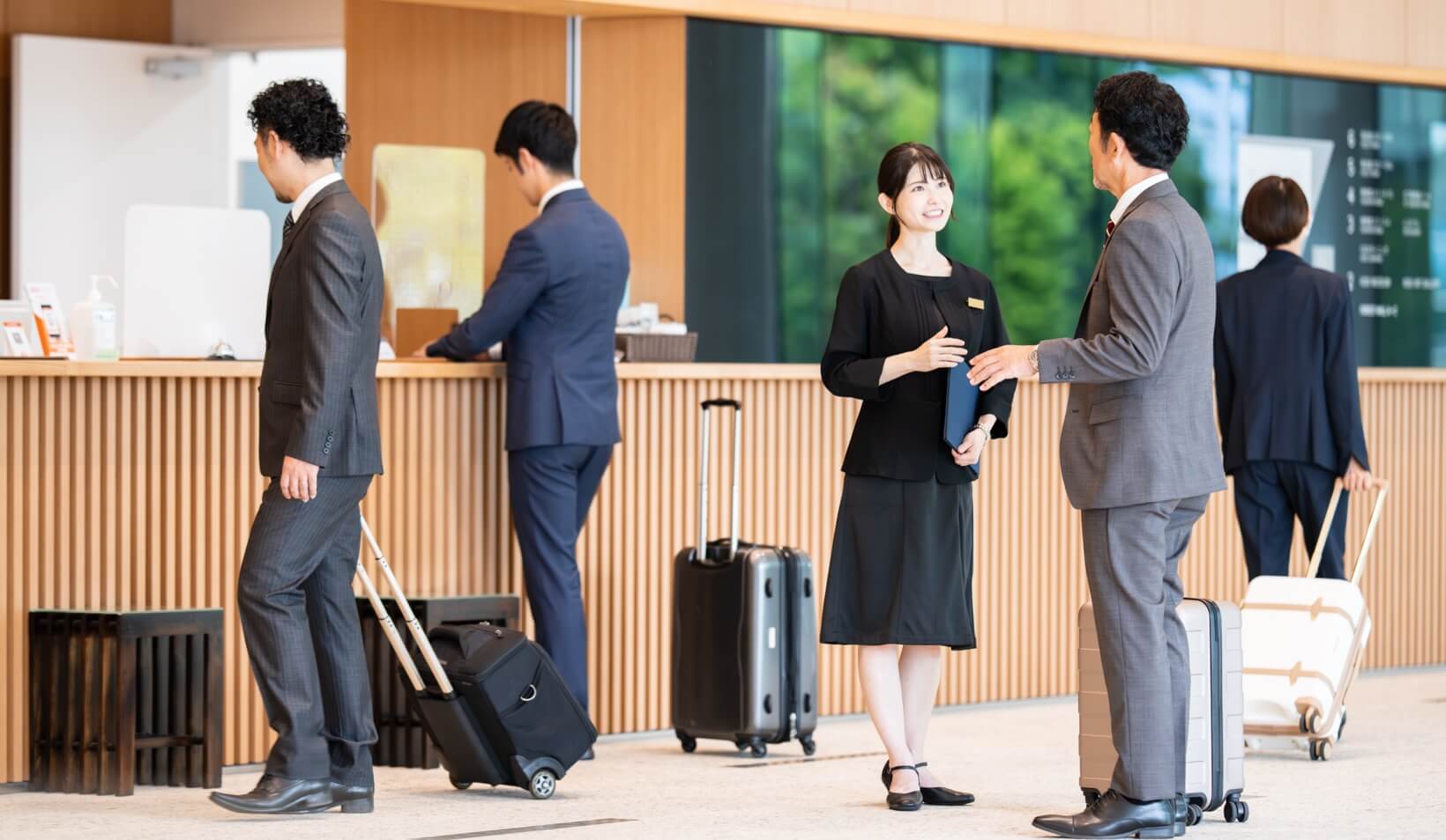 来客が多い場所に